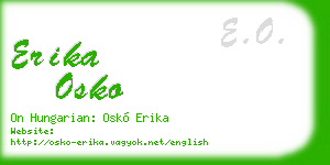 erika osko business card